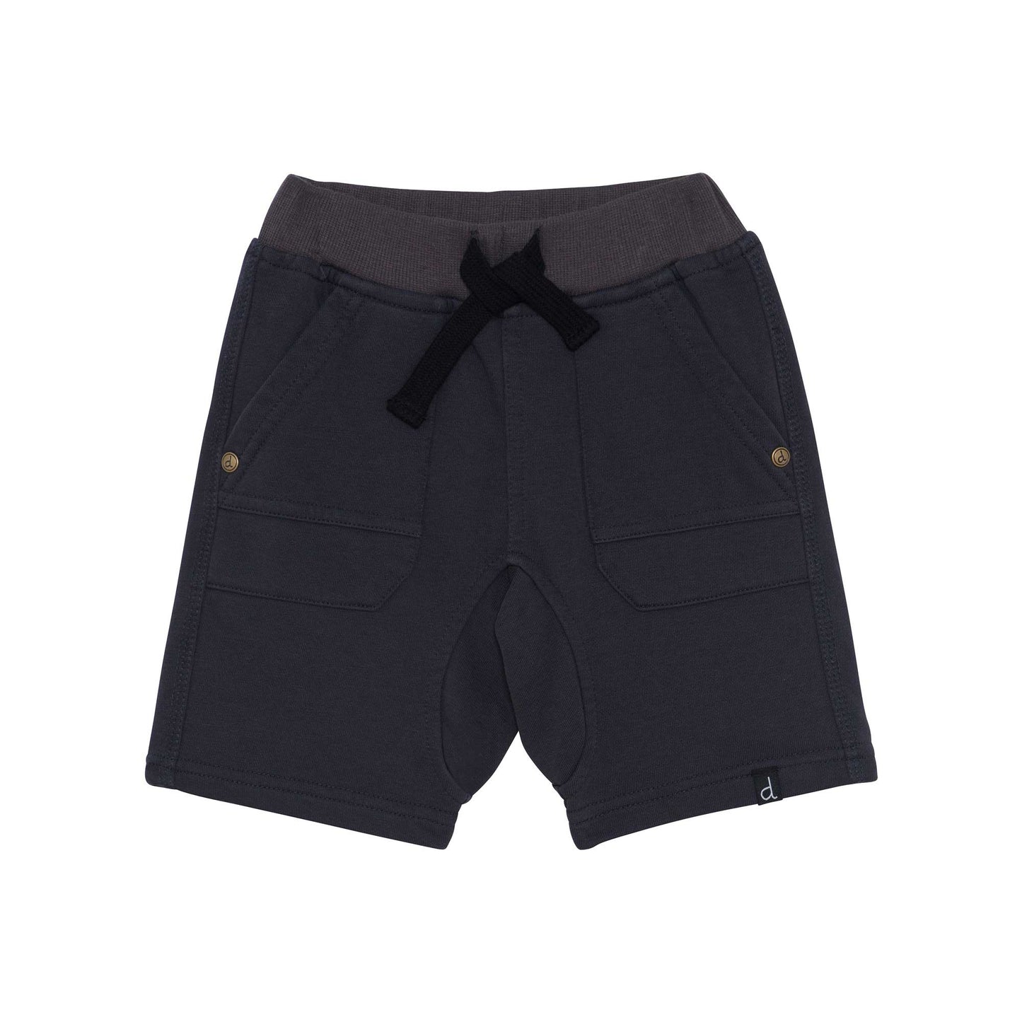 Drawstring French Terry Short Dark Grey