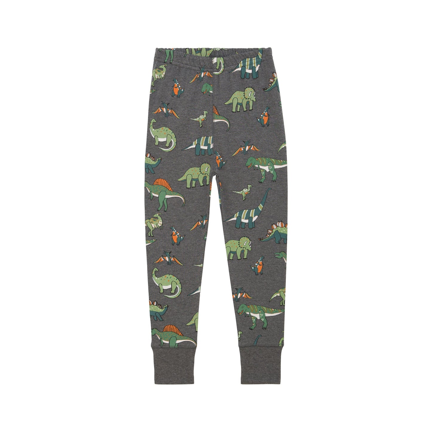 Organic Cotton Two Piece Pajama Set Dark Grey Mix