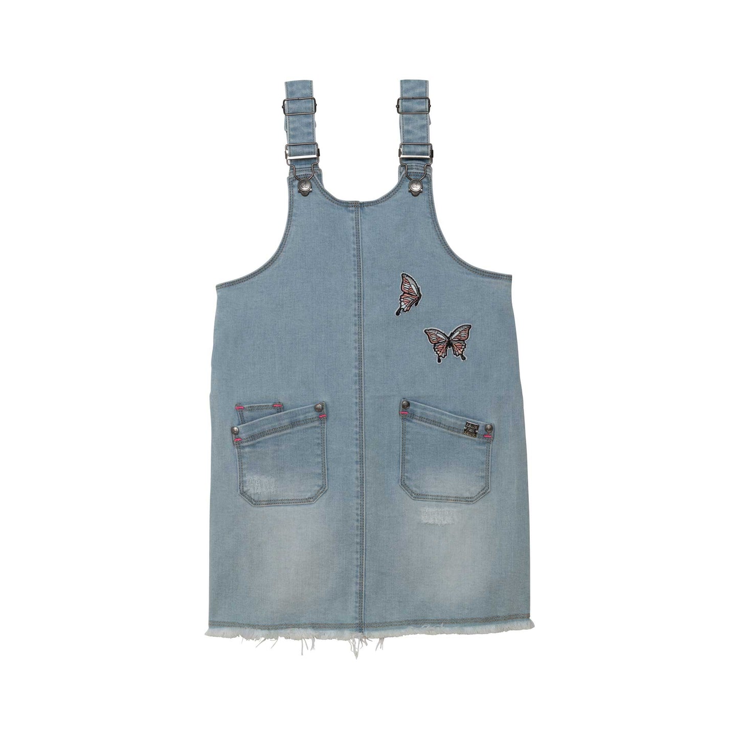 Denim Overall Dress Light Blue Denim