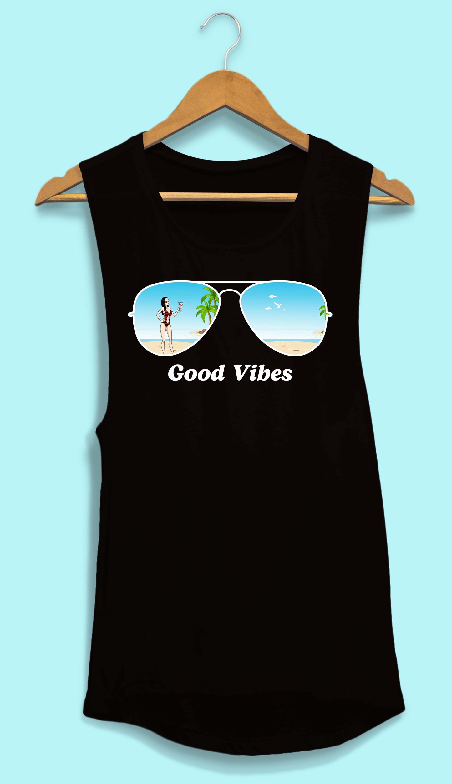 Aviator Bride Vibes π | Beach Vibes - Bachelorette Beach Party Flowy Muscle Tank Tops