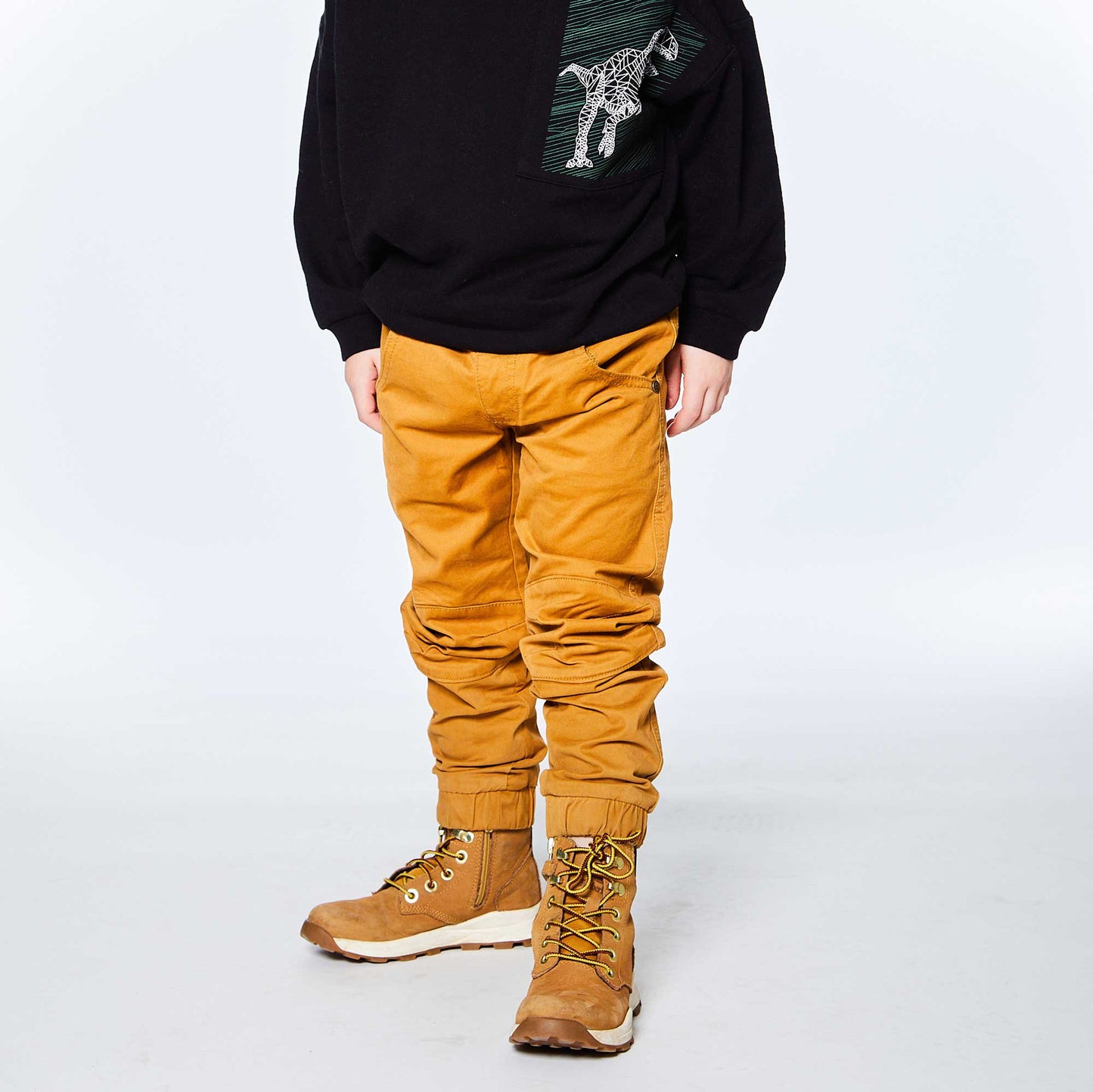 Stretch Twill Jogger Brown Yellow