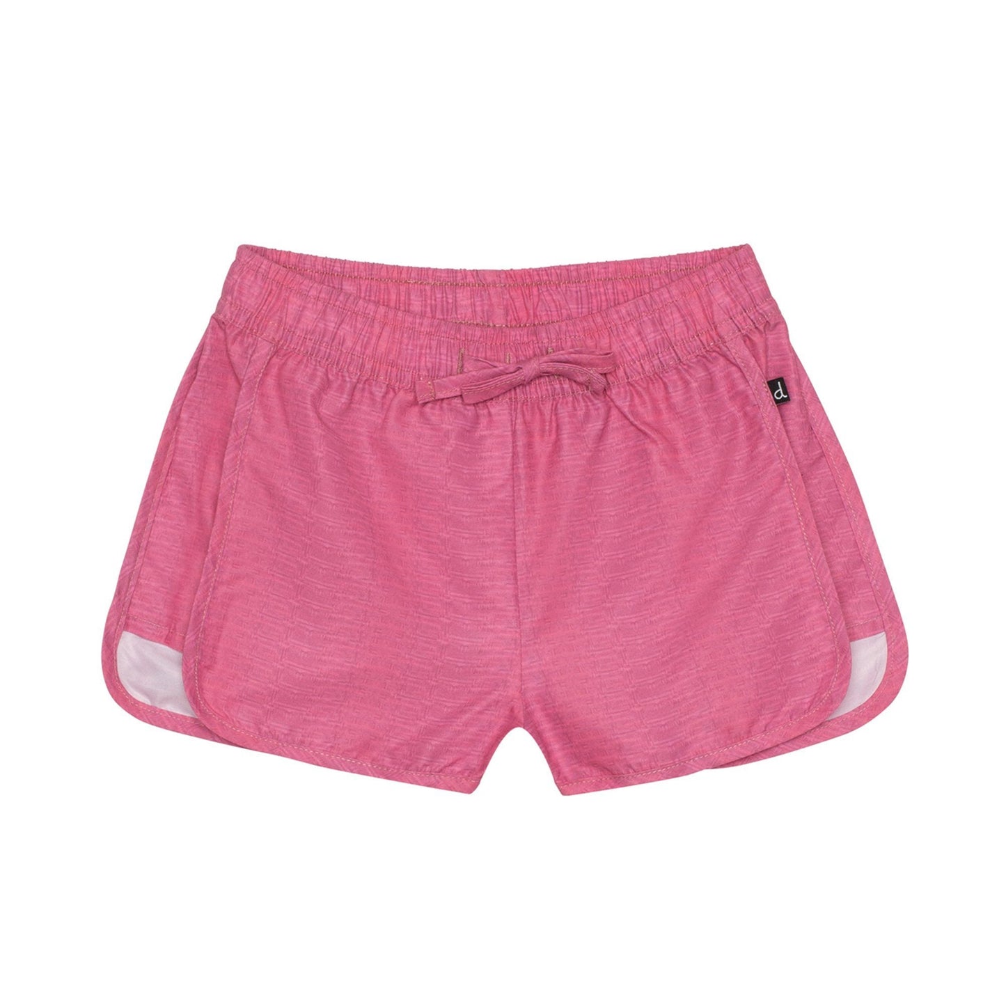Pink Microfiber Elastic Waist Dolphin Short
