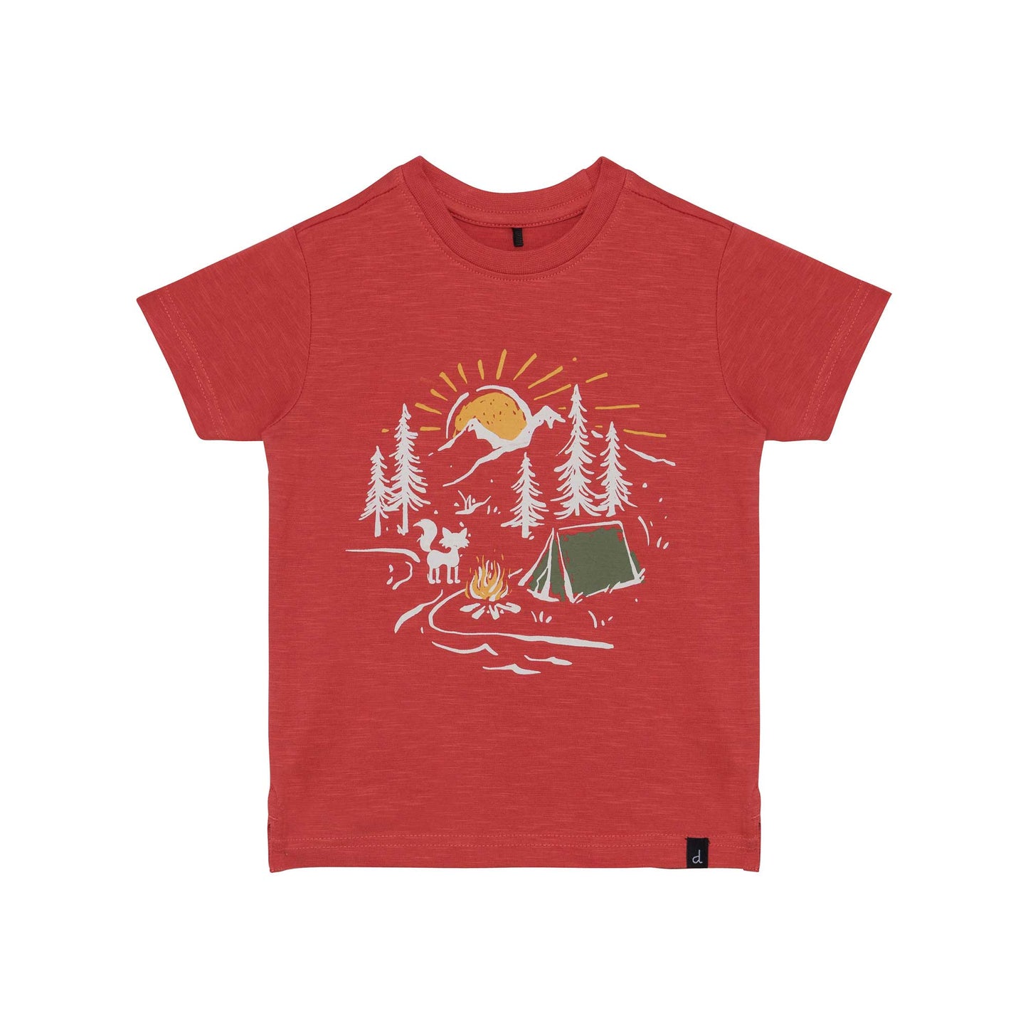 Printed Jersey Top Dusty Red
