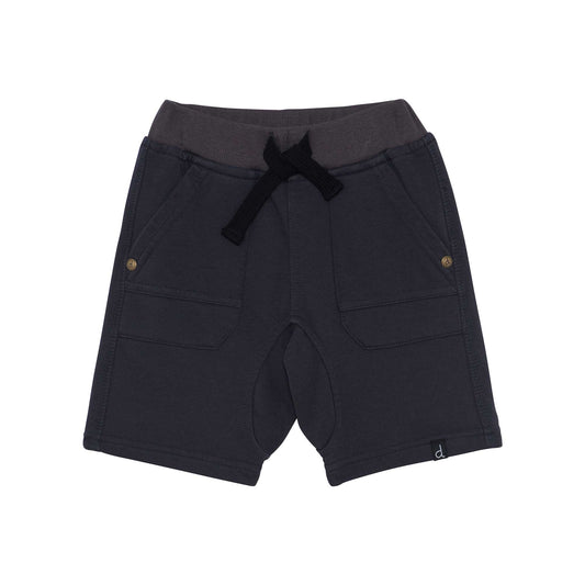 Drawstring French Terry Short Dark Grey