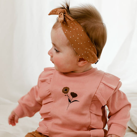 Organic Cotton Headband Polka Dot Print