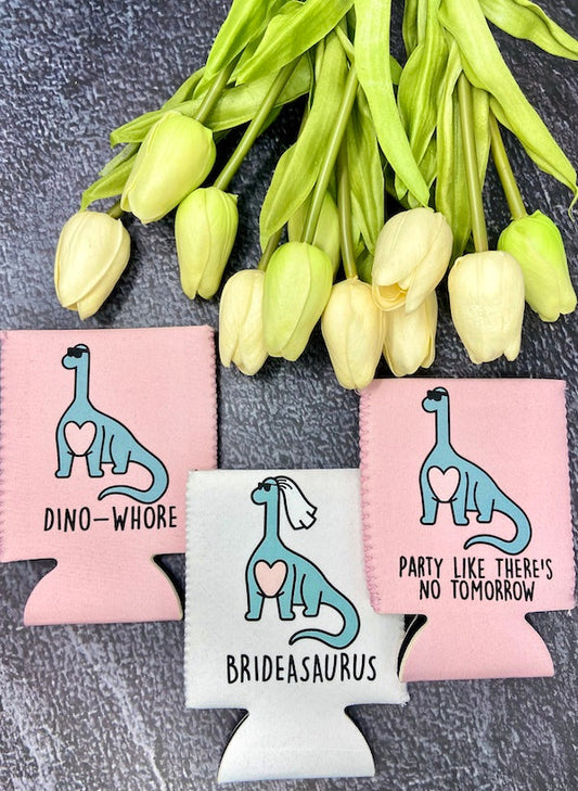 A-Roar-Able Dinosaur 🦕  Brideasaurus Can Coolers
